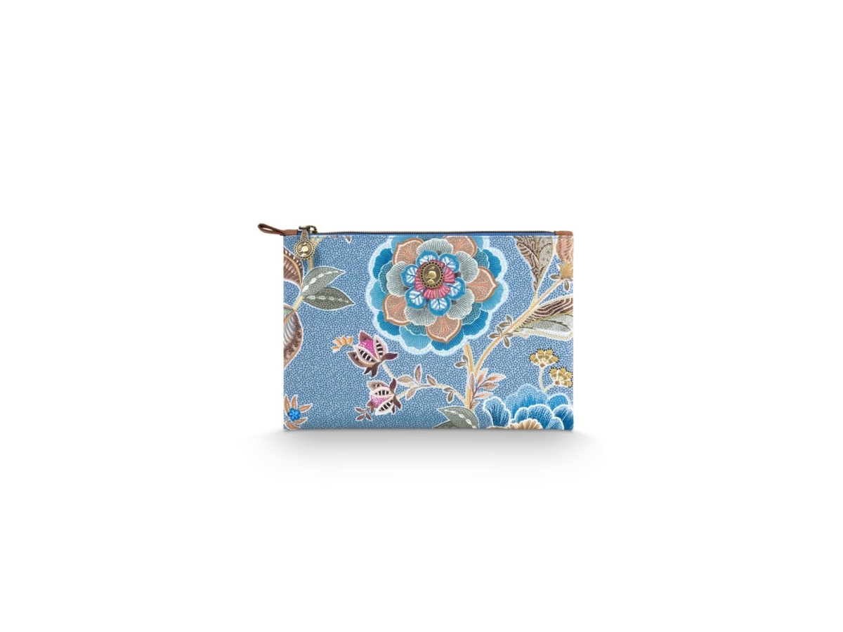 PIP Studio Charly Cosmetic Flat Pouch Medium Matata Blue 24x1x15.5cm | Utomhus - Väskor & Resväskor - Toalettpåsar | GameStuff