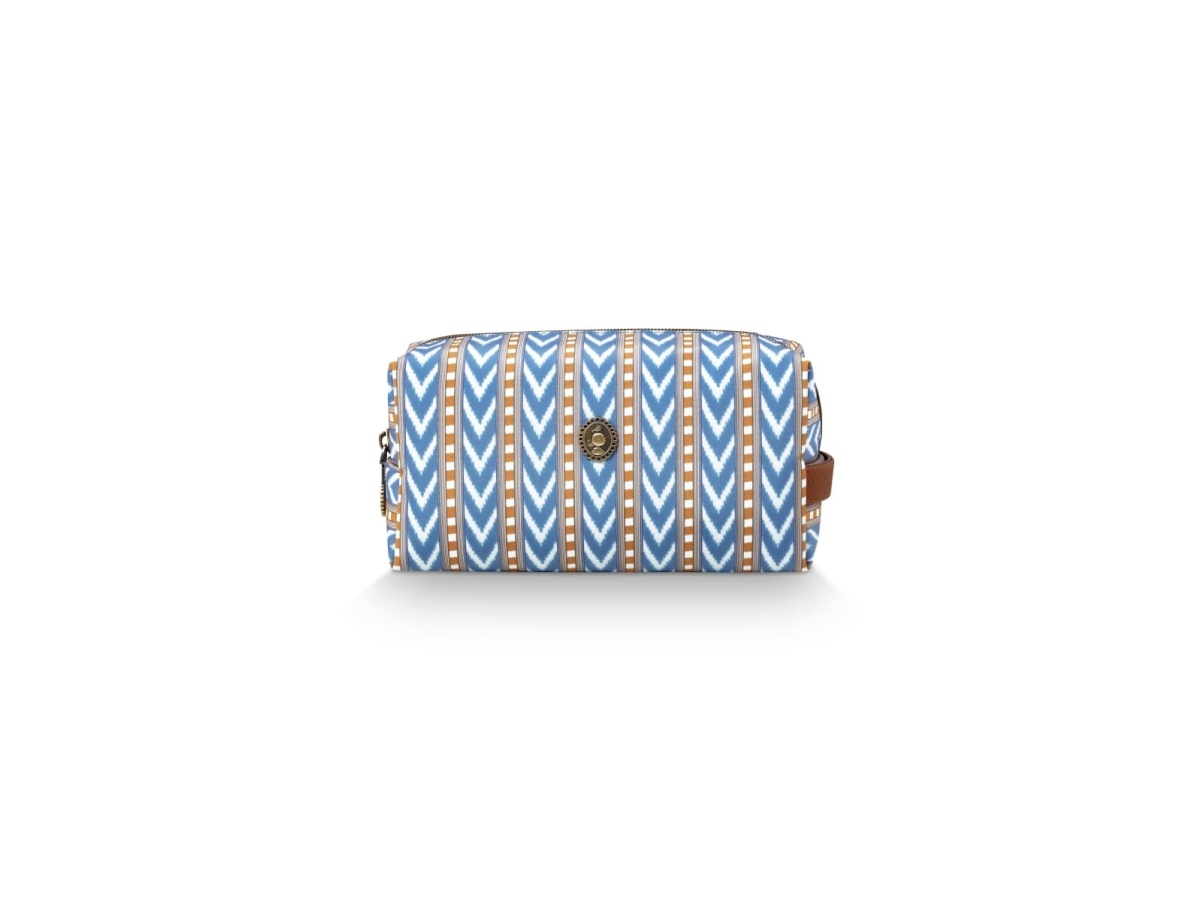 PIP Studio Coco Cosmetic Bag Medium Samba Stripe Blue 21.5x10x10.5cm