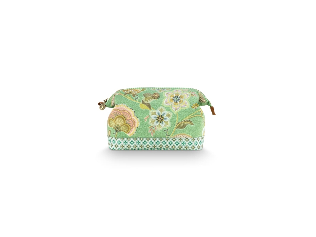 PIP Studio Cooper Cosmetic Purse Large Matata Green 26x12x18cm | Smink - Sminktillbehör - Sminkväskor | GameStuff