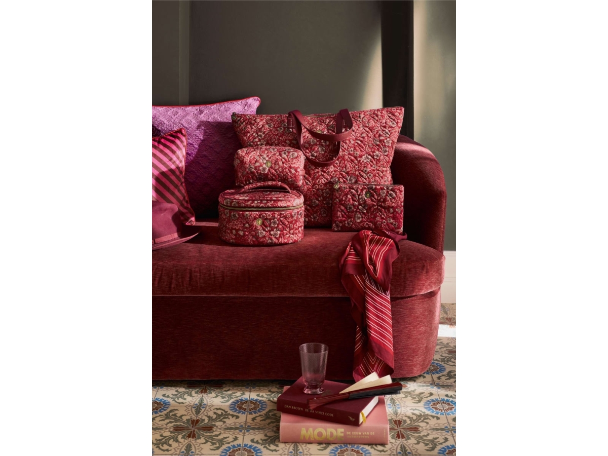 Pip Studio Coco Cosm Bag M Quilt Red