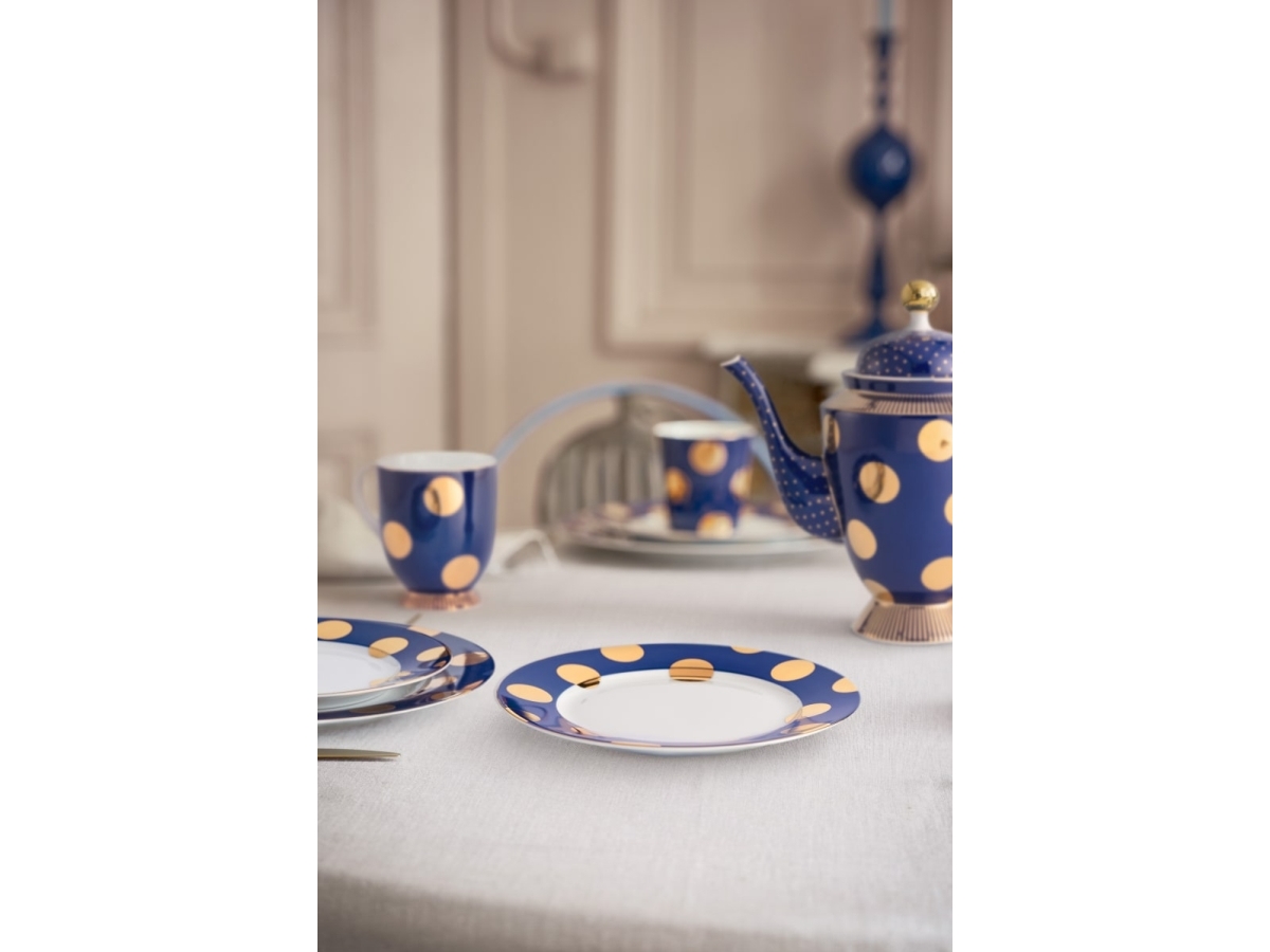 PIP Studio Set/2 Plates Dot Navy 21cm