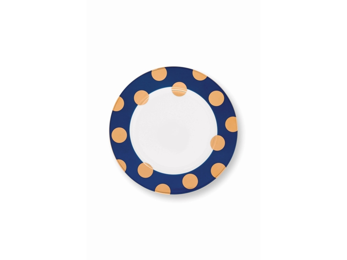 Pip Studio Set/2 Plates Dot Navy 23Cm