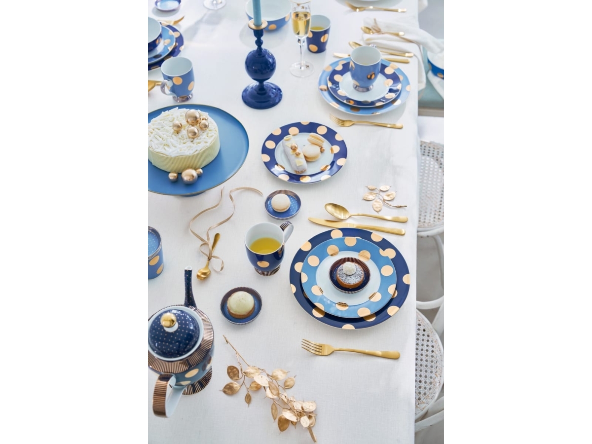Pip Studio Set/2 Plates Dot Navy 23Cm