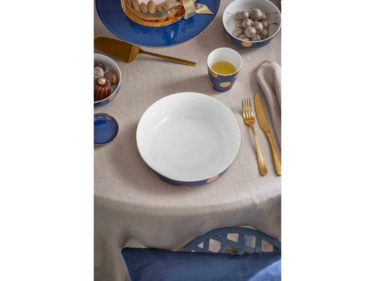 Pip Studio Set/2 Bowls Dot Navy 20Cm