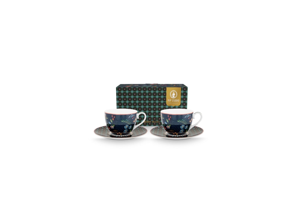 Pip Studio Set/2 Cupsauc Blue 280Ml