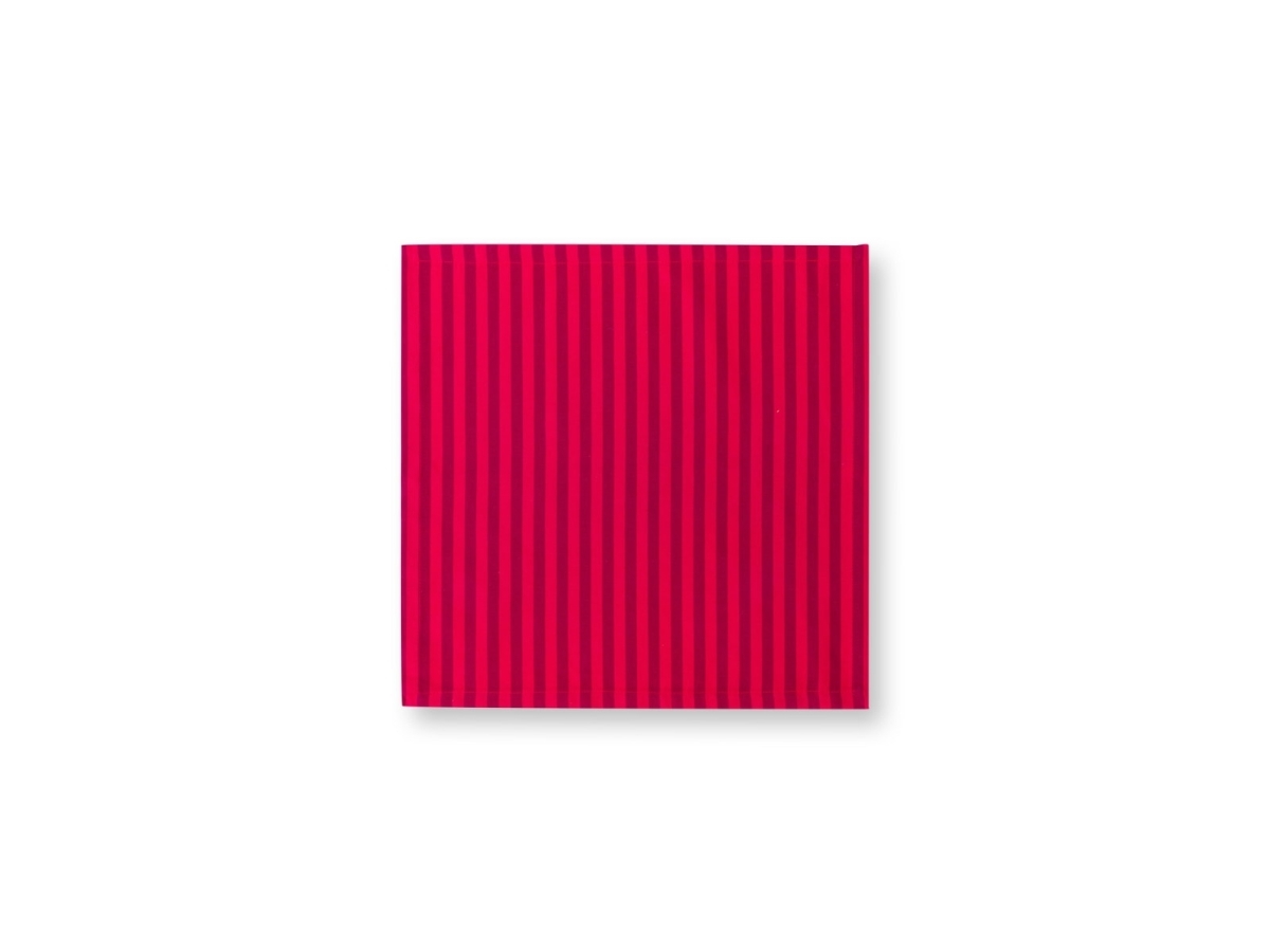 PIP Studio Set/4Napkin StripeRed 40x40