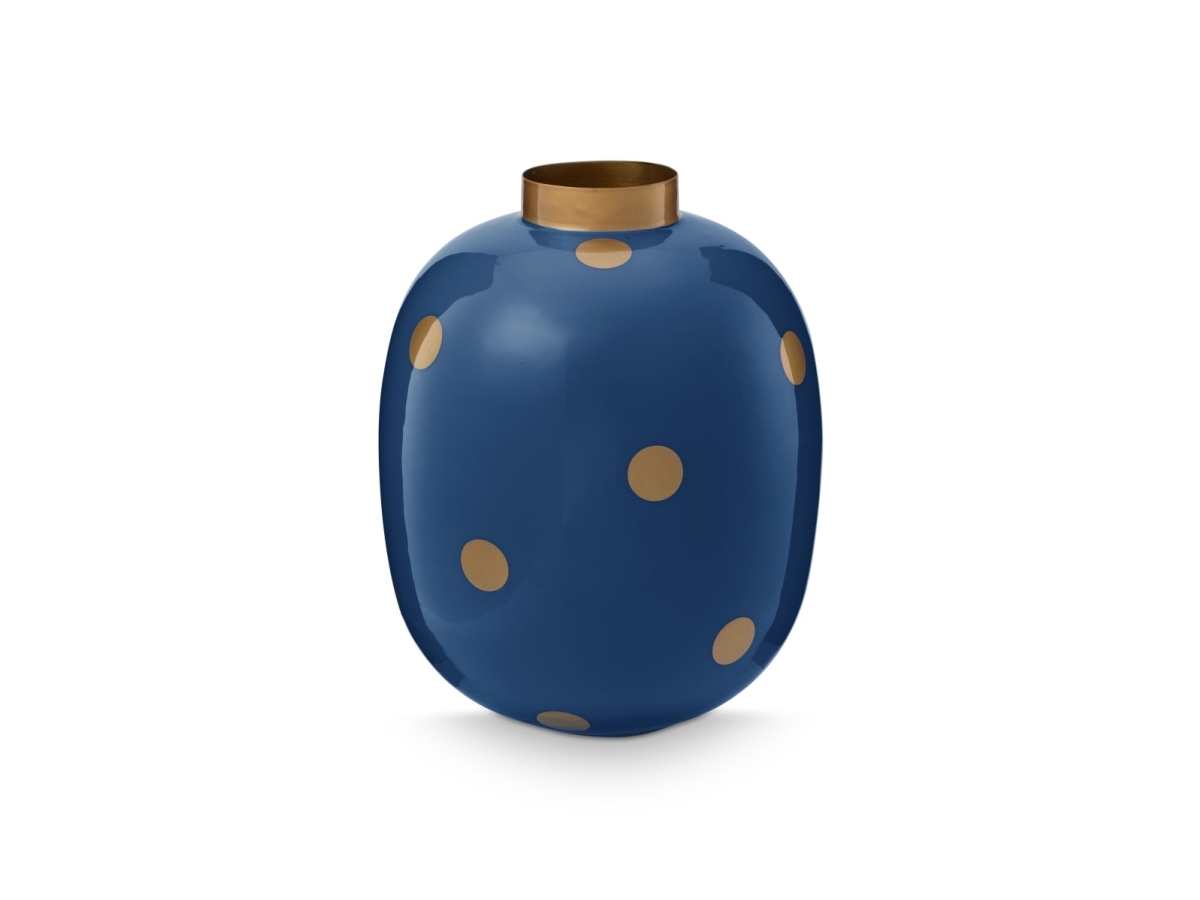 PIP Studio Vase Dots NavyGold 32cm | Bostäder - Inredning - Vaser | GameStuff