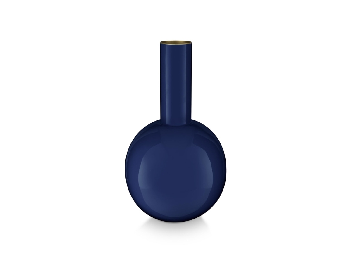 Pip Studio Vase Metal Dark Blue 15X26
