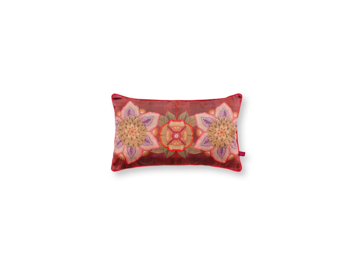 Pip Studio Cushion Flores Red 30X50
