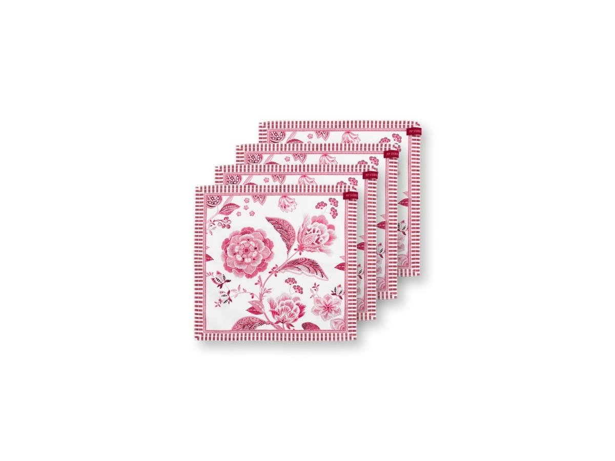 Pip Studio S/4 Napkins Regal Red