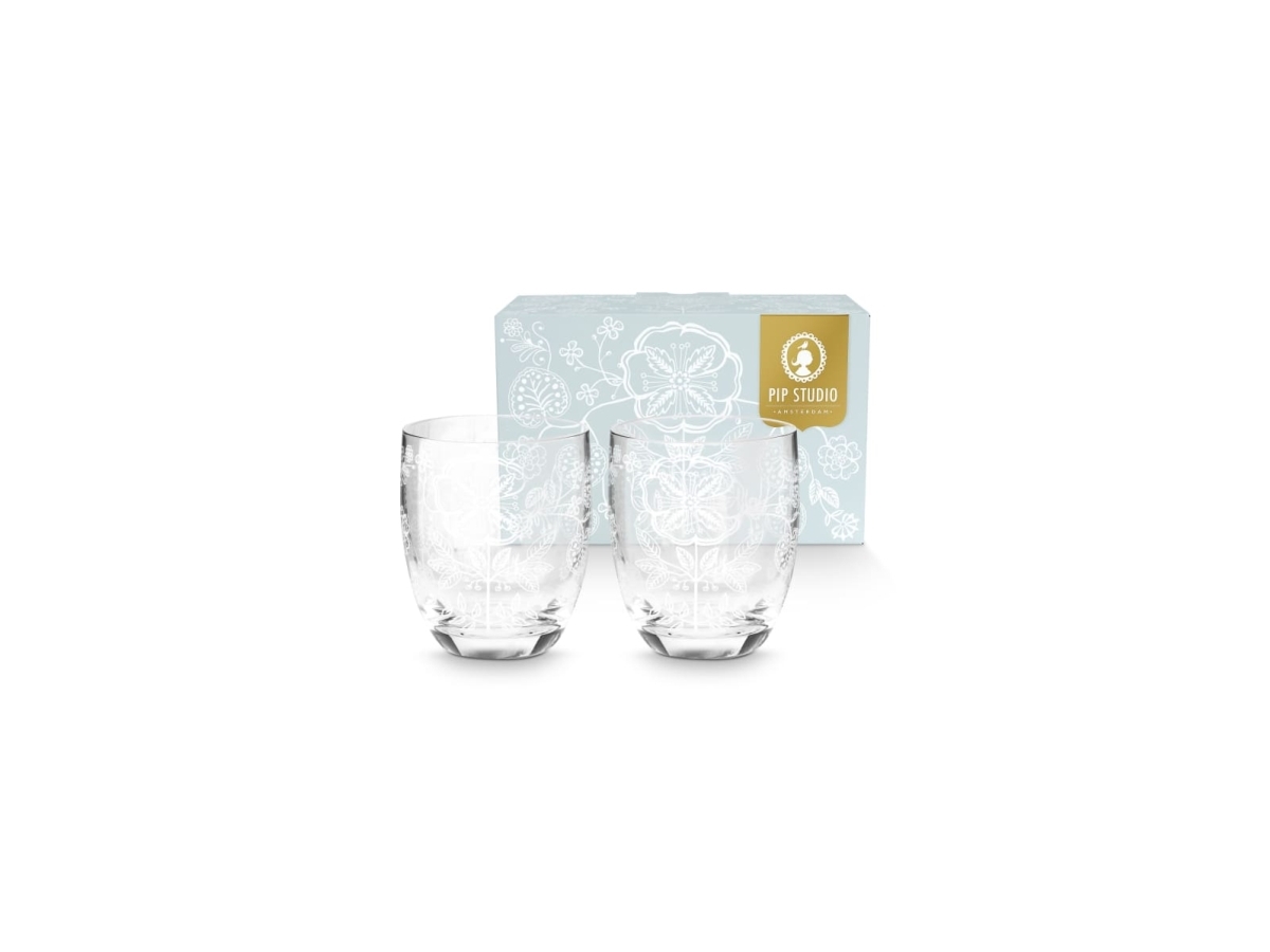 Pip Studio S/2 Water Glass Flwr 280Ml
