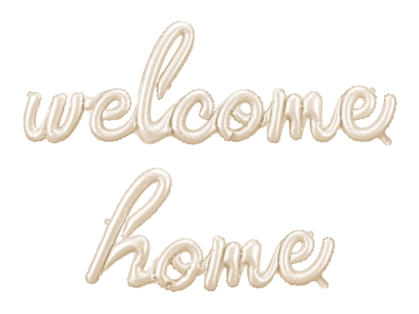 Folieballon Welcome Home, Champange