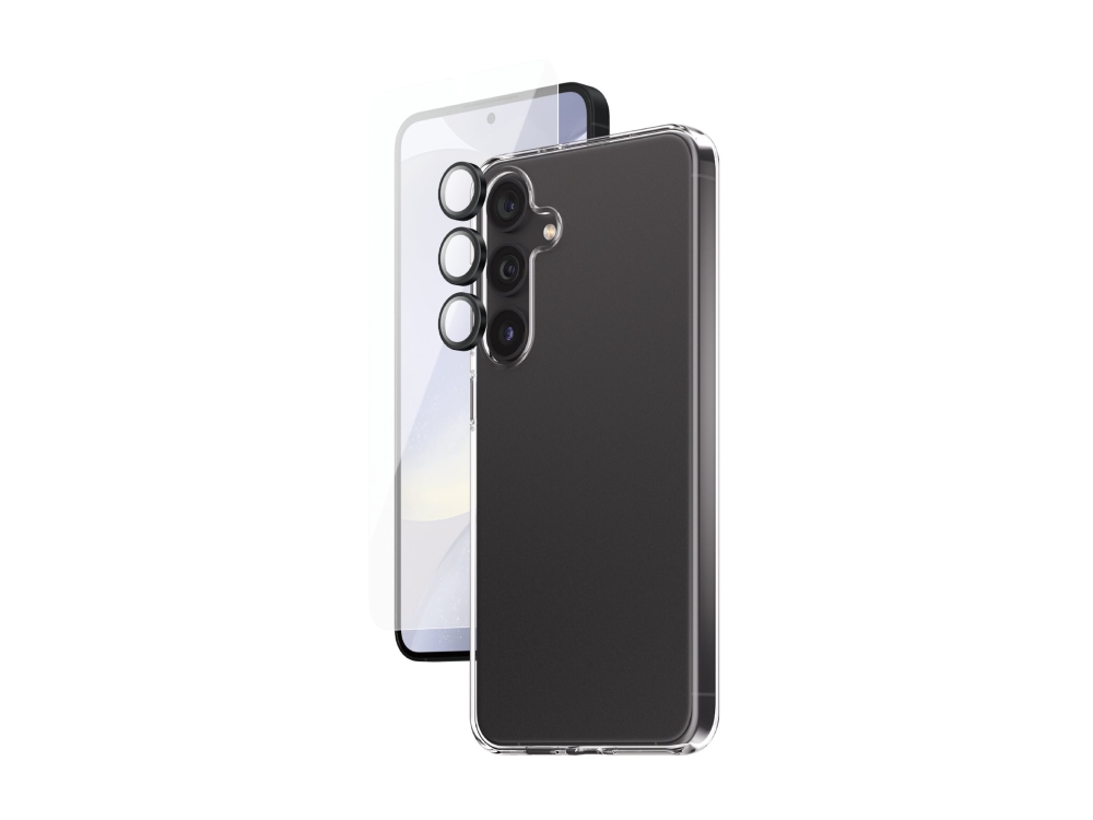 Panzerglass Safe. By 3-In-1 Set Samsung Galaxy S24+, Samsung, Samsung - Galaxy S24 Plus, Trockene Anwendung, Kratzresistent, Schockresistent, Trans