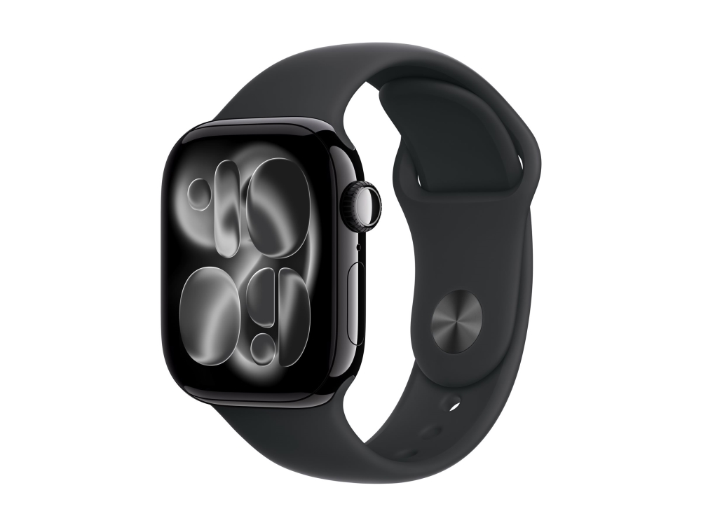 Apple Watch Series 11 Gps 42Mm Jet Black Aluminium Case With Black Sport Band - M/L, Oled, Touchscreen, 64 Gb, Wi-Fi, Gps (Satellite), 30.3 G