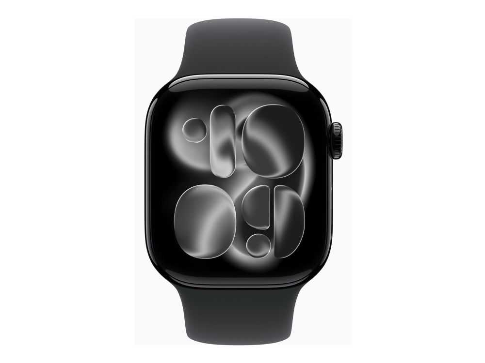 Apple Watch Series 11 Gps + Cellular 42Mm Jet Black Aluminium Case With Black Sport Band - S/M, Oled, Touchscreen, 64 Gb, Wi-Fi, Gps (Satellite), 29.