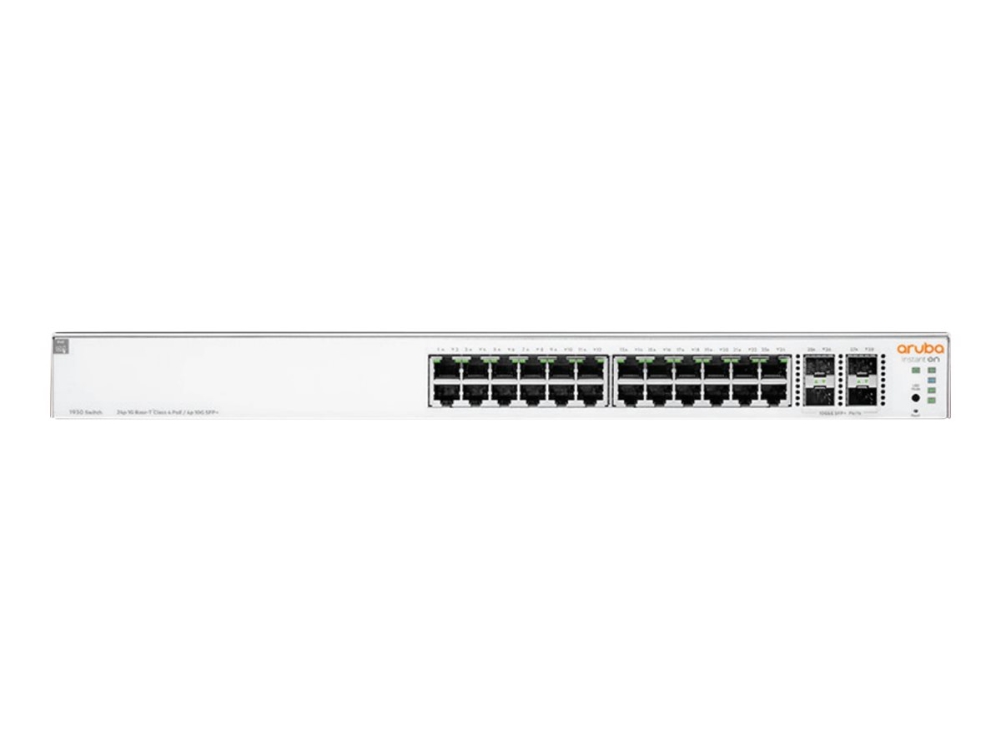 Hpe Networking Instant On 1930 24G Class4 Poe 4Sfp/Sfp+ 370W Switch - Switch - L3 - Administreret - 24 X 10/100/1000 (Poe) + 4 X 1 Gigabit / 10 Gigab