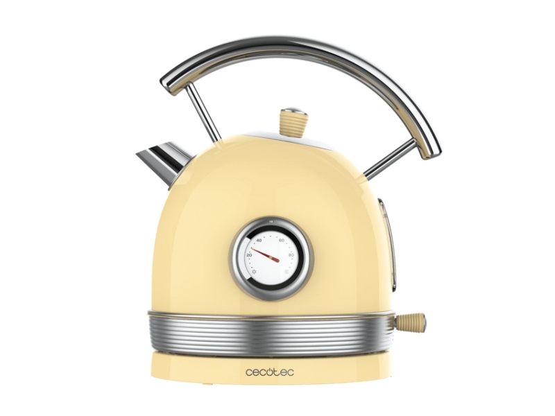 Cecotec Thermosense 420, 1,8 L, 2200 W, Gelb, Edelstahl, Regelbare Temperatur, Überhitzungsschutz