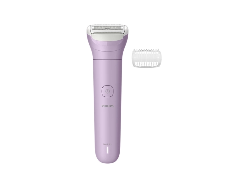 Philips 6000 Series Lady Shaver Series 6000 Cordless Shaver, Wet & Dry, Foil Shaver, 1 Head(S), Lilac, Battery, Built-In Battery, Lithium Polymer (Li
