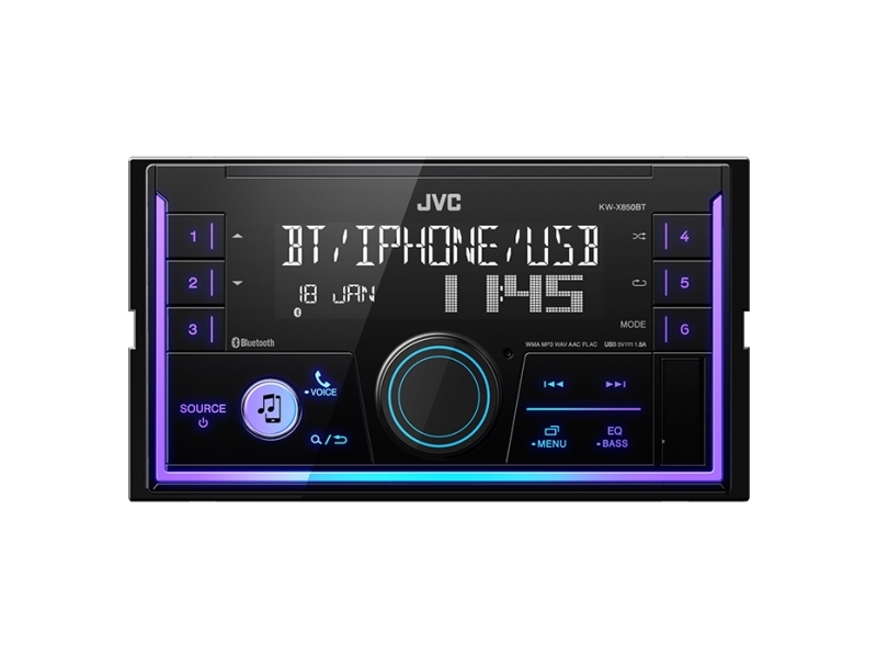 JVC bilradio KW-X850BT 2-DIN USB MP3 magnetola su AUX ir Bluetooth | Bilvård & Biltillbehör - Bilens Interiörutrustning - HiFi för bilar - Bilstereo | GameStuff