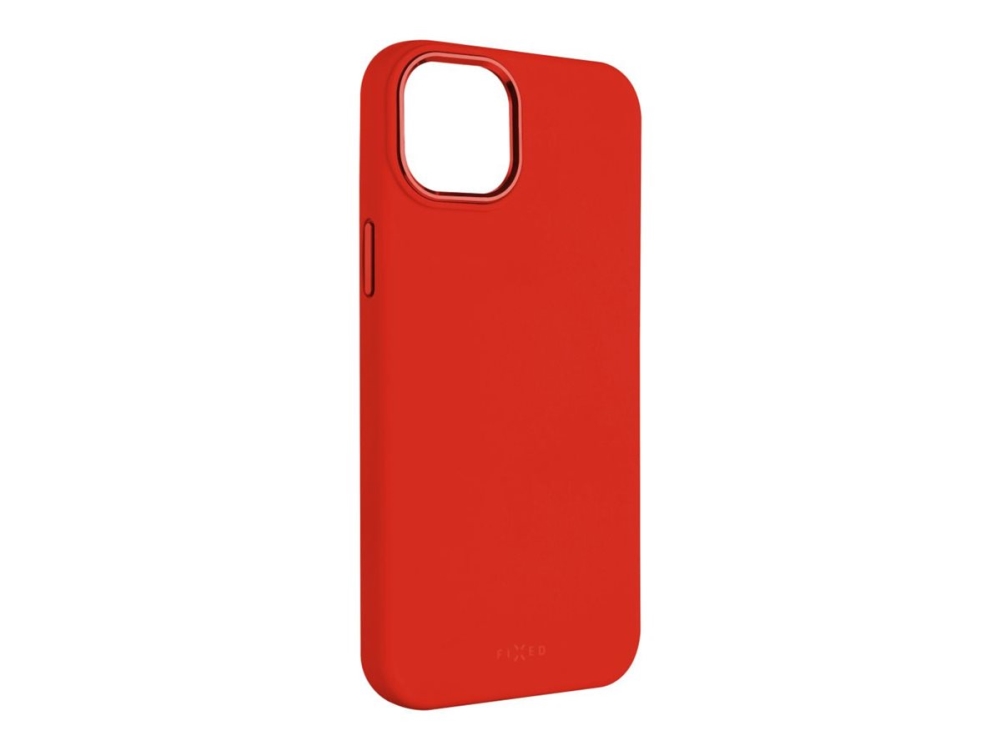 Fixed Magflow - Bagsidecover Til Mobiltelefon - Magsafe-Kompatibilitet - Flydende Silikone - Rød - For Apple Iphone 15