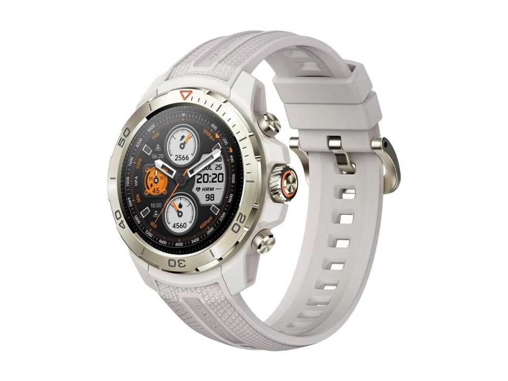 Mibro GS Explorer - Ja smart klocka med rem - flytande silikon - handleds: upp till 265 mm - display 1.32 - Bluetooth, NFC - 67.5 g  - vit
