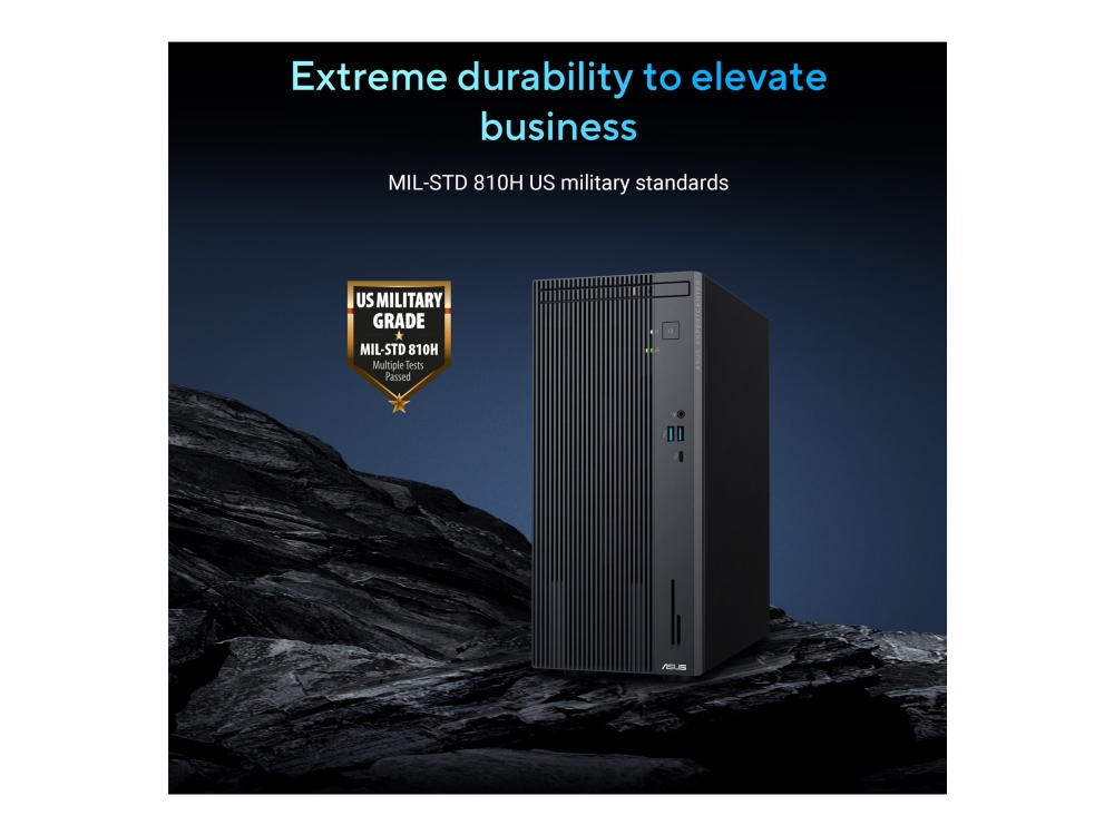 ASUS ExpertCenter P500MV 13620H178X - MT Core i7 13620H / op til 4.9 GHz - RAM 16 GB - SSD 512 GB - NVMe - UHD Graphics - IEEE 802.11ax (Wi-Fi 6), Gigabit Ethernet, Bluetooth 5.4 - Win 11 Pro - skærm: ingen - grå