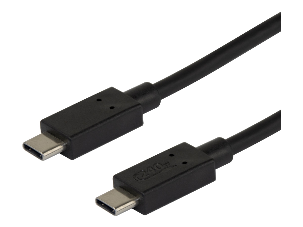 Deltaco - Usb-Kabel - 24-Poliger Usb-C (Stecker) Auf 24-Poligen Usb-C (Stecker) - Usb 2.0 - 48 V - 5 A - 2 M - Extended Power Range (Epr), Usb Power