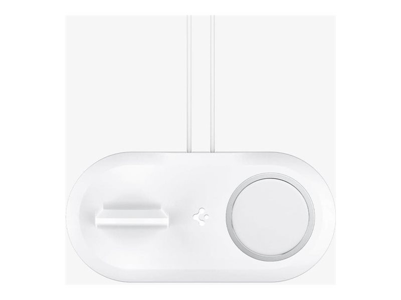 Spigen Nanotac Magfit Duo - Trådløs Opladningspude - Hvid