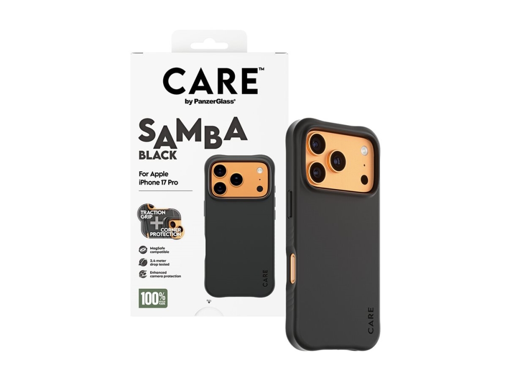 Panzerglass Care By Samba Case Schwarz M. Magsafe Iphone 17 Pro, Cover, Apple, Apple - Iphone 17 Pro, Schwarz