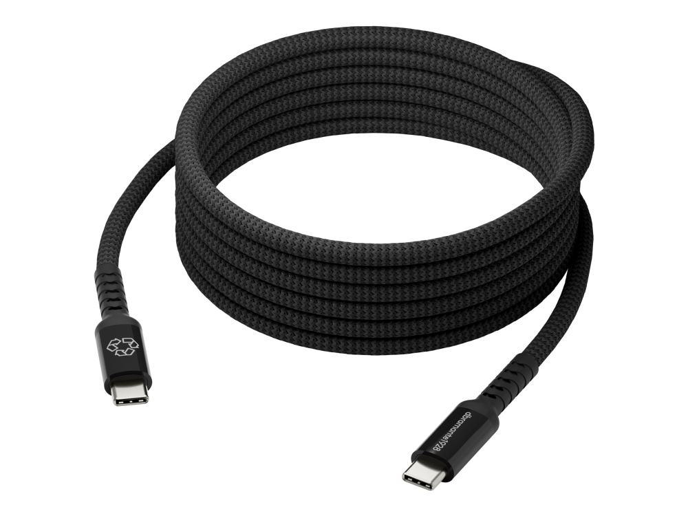 dbramante1928 IT - USB-kabel - USB-C (han) til USB-C (han) - 3 m - USB Power Delivery (100 W), braided - sort