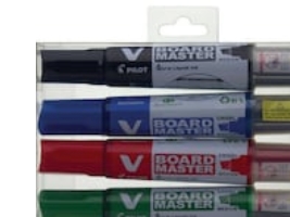 Whiteboard-Marker, Pilot V-Board Master, Schräg, Sortierte Farben, 5Er-Pack