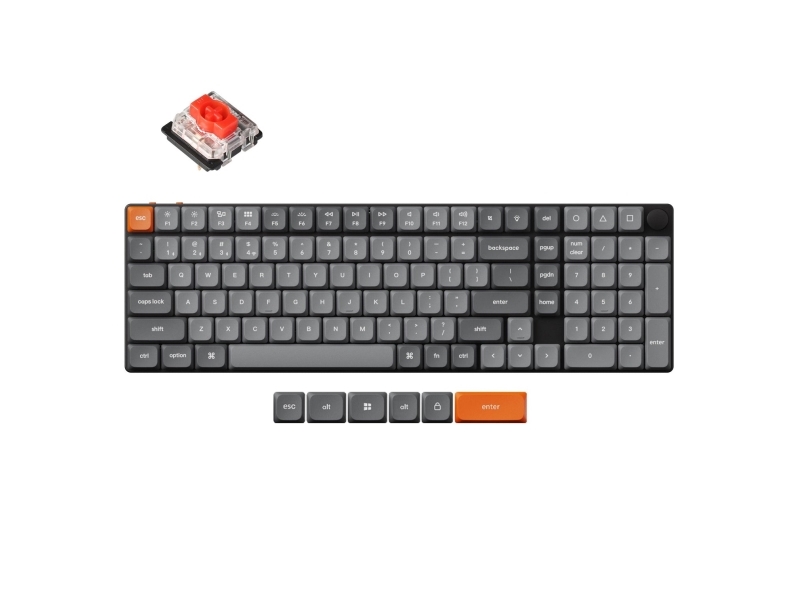 Keychron K17 Max Qmk, 75%, Kabel & Trådløs, Usb + Rf Wireless + Bluetooth, Mekanisk, Rgb Led, Sort