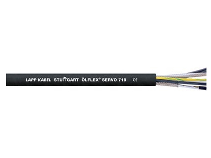 Lapp ÖLFLEX SERVO 719, Kabel för medelhög spänning, Svart, Polyvinylklorid (PVC), Koppar, 1.5 mm ², 97,7 kg/km