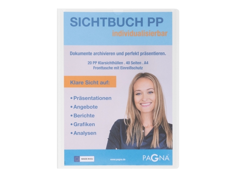 Pagna 21011-02, Project Folder, A4, Polypropylen (Pp), Hvid, 40 Ark, 20 Lommer