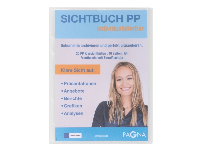 Pagna 21011-19, Project Folder, A4, Polypropylen (Pp), Transparent, 40 Ark, 20 Lommer