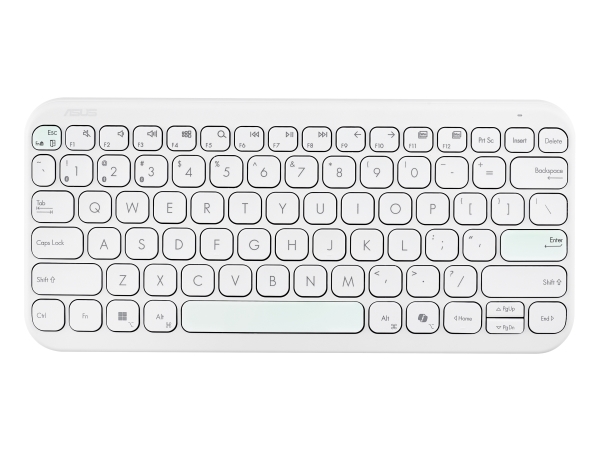 Asus Marshmallow Keyboard Kw100, 75%, Trådløs, Bluetooth, Saksnøglekontakt, Qwerty, Beige