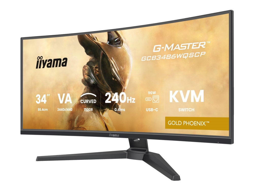 Iiyama G-Master Gcb3486wqscp-B1, 86,4 Cm (34"), 1440 X 3440 Pixel, 4K Ultra Hd, 0,4 Ms, Schwarz