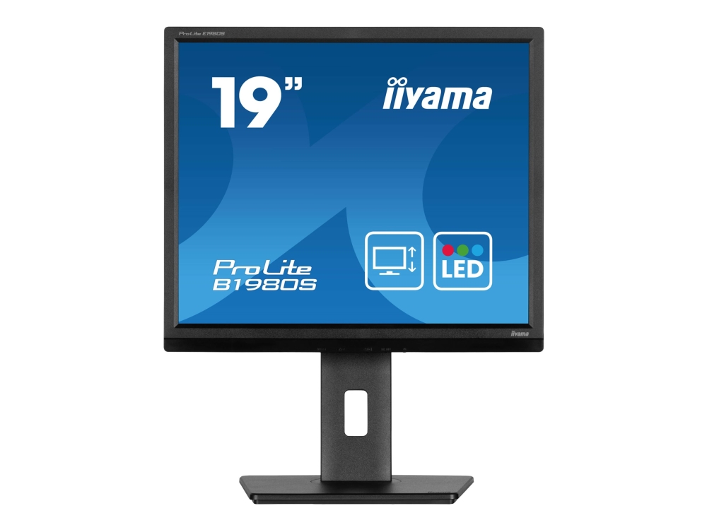 Iiyama Prolite B1980s-B1 - Led-Skærm - 19" - 1280 X 1024 @ 75 Hz - Tn - 250 Cd/M² - 1000:1 - 3 Ms - Hdmi, Displayport - Højtalere - Sort, Mat