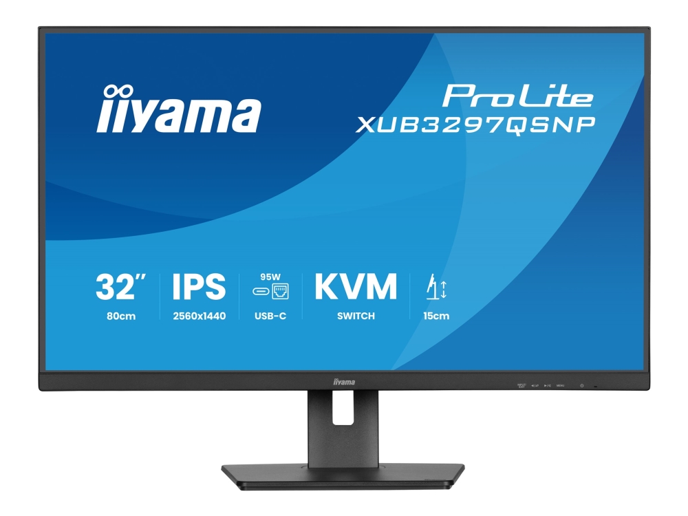 Iiyama Prolite Xub3297qsnp-B1 - Led-Skærm - 32" (31.5" Til At Se) - 2560 X 1440 Qhd @ 100 Hz - Ips - 350 Cd/M² - 1000:1 - 1 Ms - Hdmi, Displayport, U