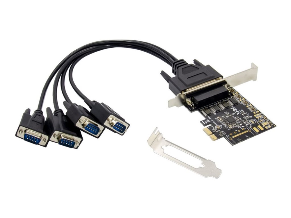 Conceptronic - Seriel Adapter - Pcie 2.0 Lavprofil - Rs-232 X 4 - Sort