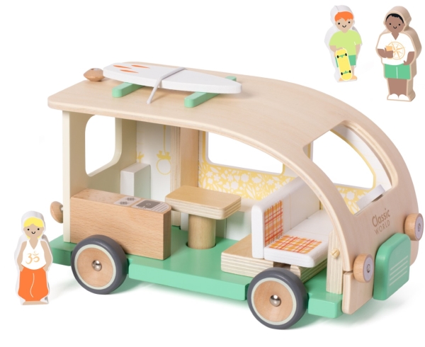 Classic World Wohnmobil Aus Holz Mit Figuren (Ab 18 Monaten)