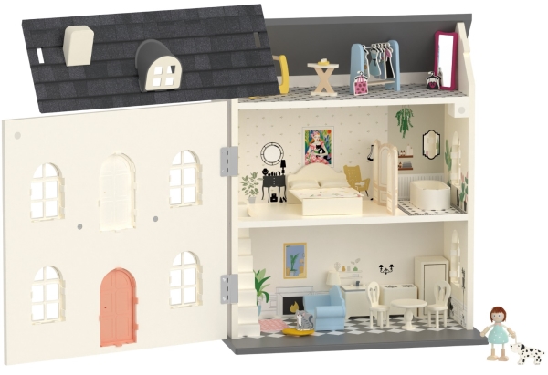 ClassicWorld Medinis lėlių namelis Vintage su baldais CLASSIC WORLD