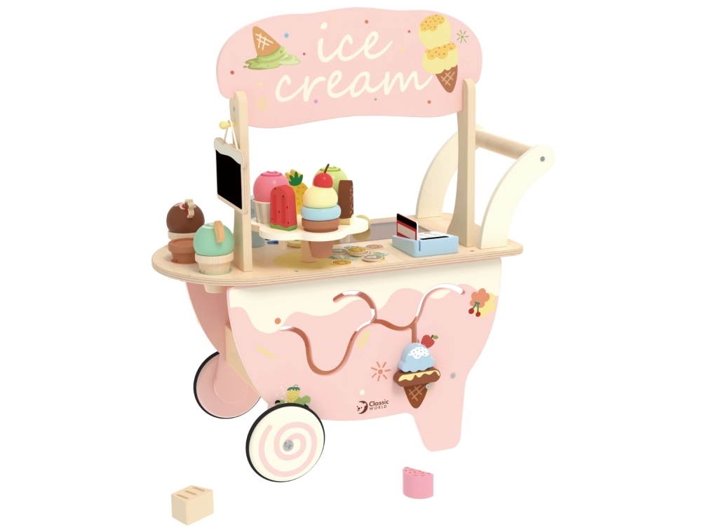 ClassicWorld Ledainė, ledai, edukacinė ledų parduotuvė vežimėlis 3in1 Classic World | N - A | GameStuff