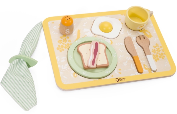 Classic World Vintage frukostbricka i trä - play food | Leksaker - Rollek - Leksakskök och mat | GameStuff
