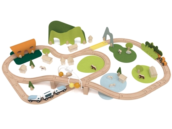 Classic World Natural Tågset, Träleksaker | N - A | GameStuff