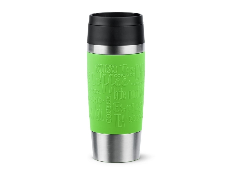 EMSA Travel Mug Classic , Grøn, Rustfrit stål, Silikone, Rustfrit stål, Polypropylen (PP), 36 ml, 8,3 cm, 200 mm