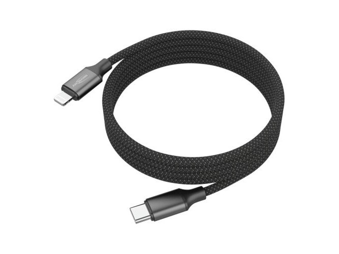 Ansmann 1700-0187, 1.2 M, Lightning, Usb C, Male, Male, Black