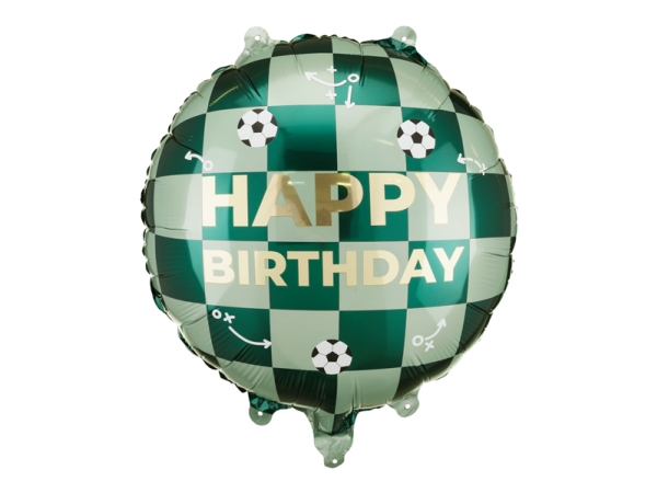 Happy Birthday Folieballon Med Fodbolde