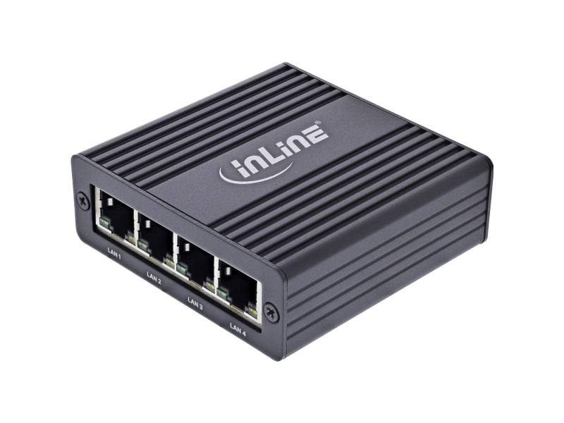 Inline 33380V, Ledningsført, Usb, Ethernet, 1000 Mbit/S, Sort