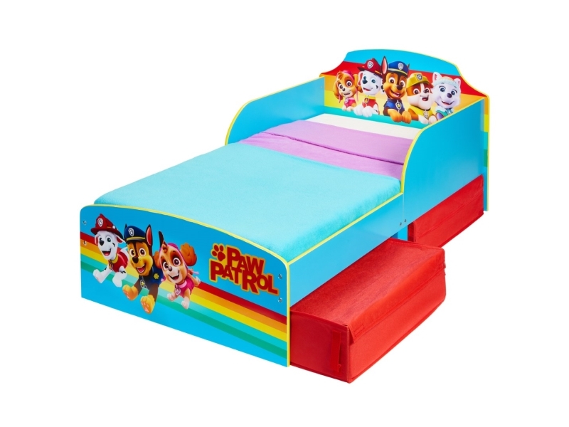 Paw Patrol Juniorseng med bund og 2 store opbevaringsskuffer